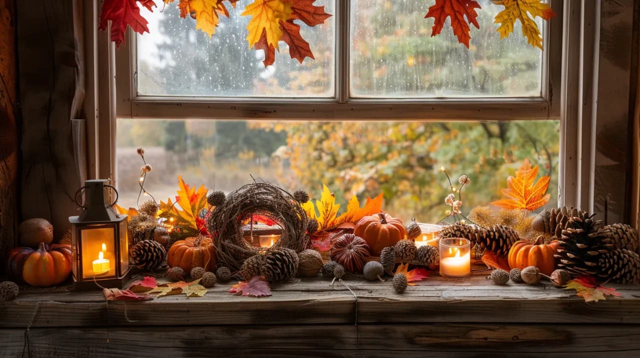 Ozdoby na okno jesień - inspiracje na ozdoby okienne na jesienny sezon