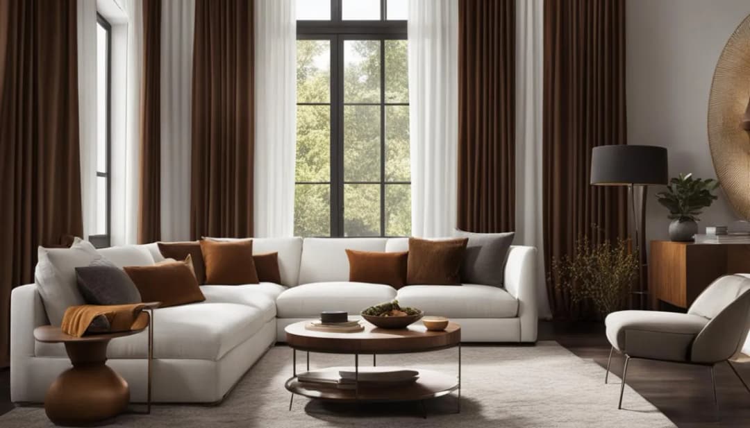 Jak dobrać zasłony do białych ścian i brązowych mebli - inspirujący poradnik